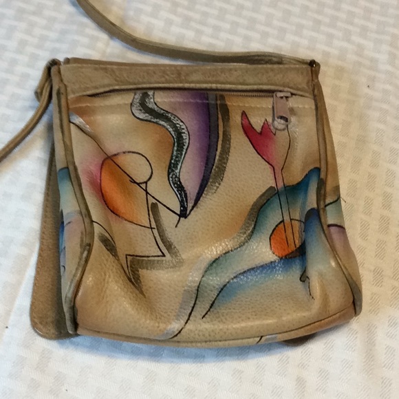 Sam Sam Genuine Leather Crossbody Purse - Picture 5 of 6